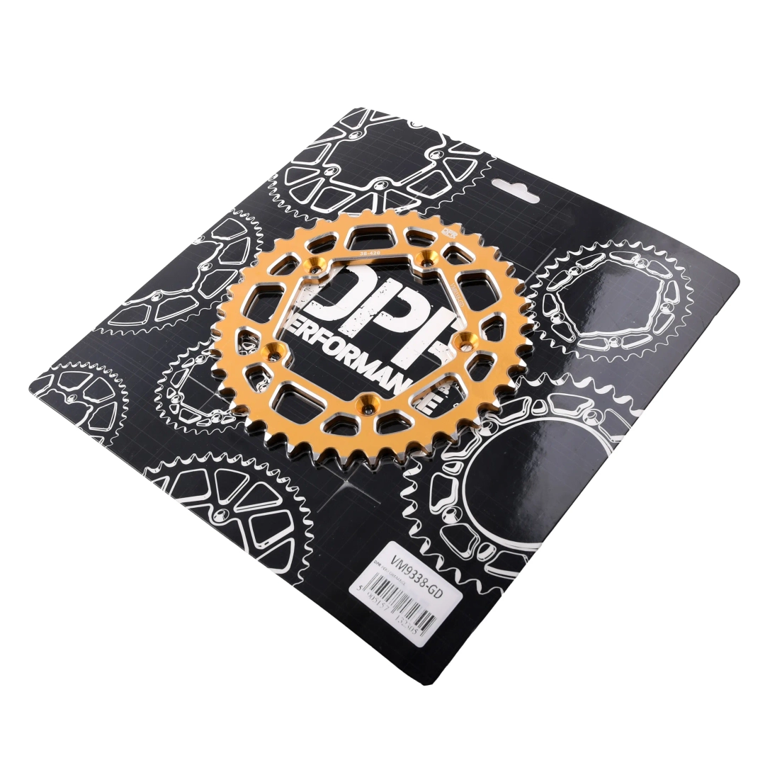 Zębatka tył 38z 420 aluminiowa złota Simson S53 DPR Performance