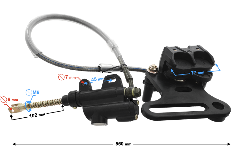 Kompletny zestaw hamulców do crossów CRF50 i CRF70
