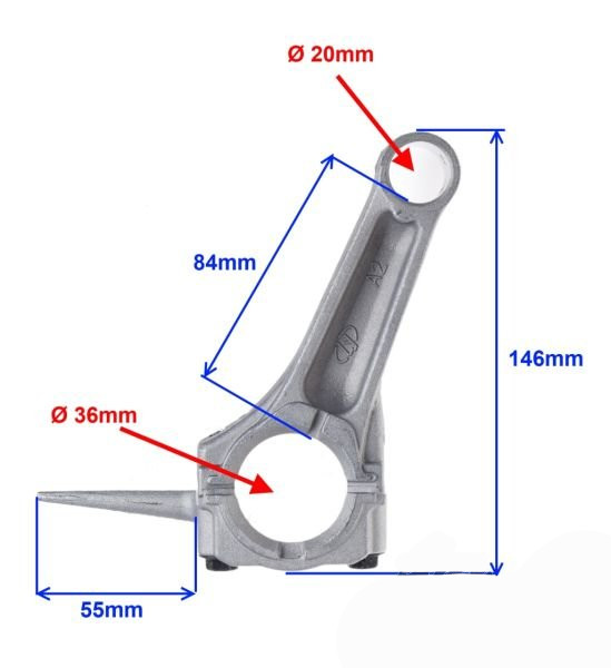 Wał korbowy + korbowód silnik GX390 honda gokart