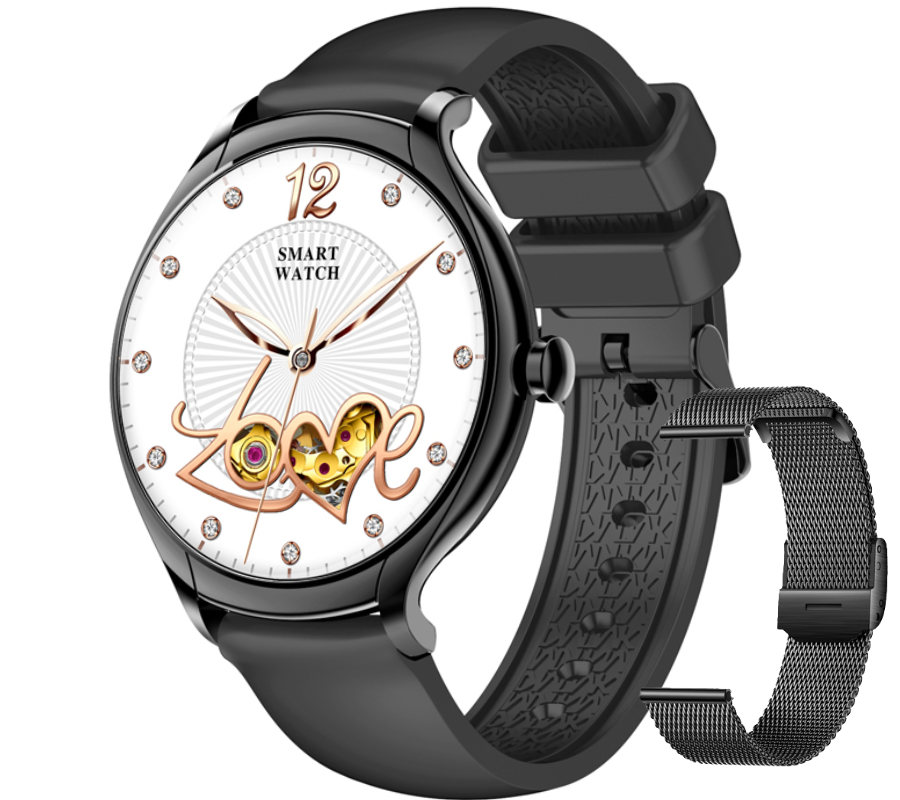 Smartwatch zegarek Rubicon męski damski RNCF13 czarny Bluetooth tryby sport