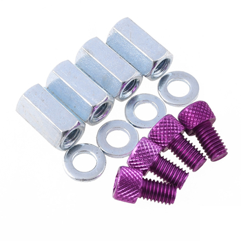 Nakrętki szpilki cylindra + zaślepki imbusowe fioletowe Simson Jawa 50 DPR