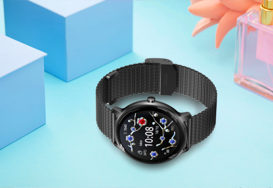 Smartwatch zegarek Rubicon czarny Bluetooth 5.0