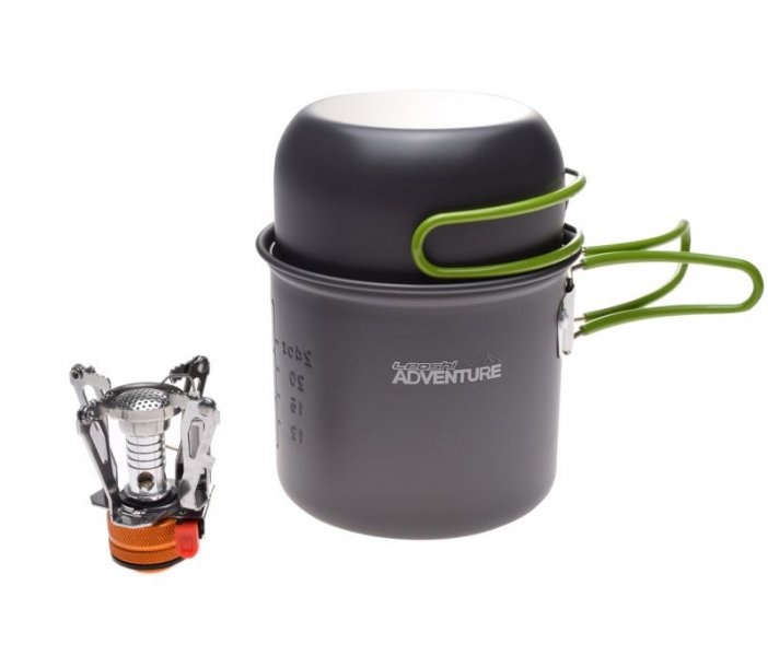 Naczynia turystyczne z palnikiem aluminium