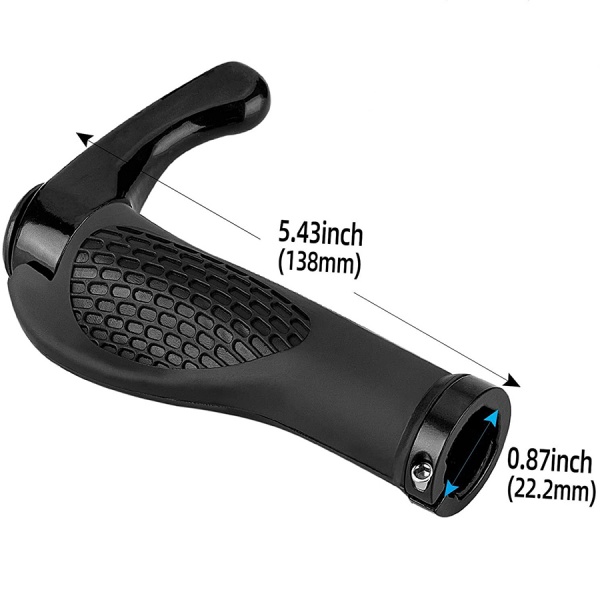 ROXAR Manetki rowerowe gripy z rogami czarne MTB Enduro Cross Miejski