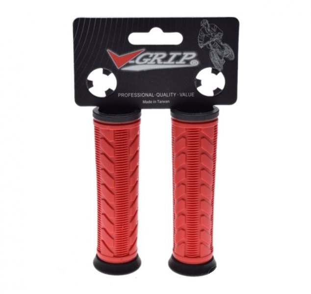Chwyt kierownicy v-grip rowerowy gel czerwony 120