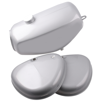 Zbiornik paliwa pokrywy boczne srebrny Simson S51 S60 S70 DPR Classic