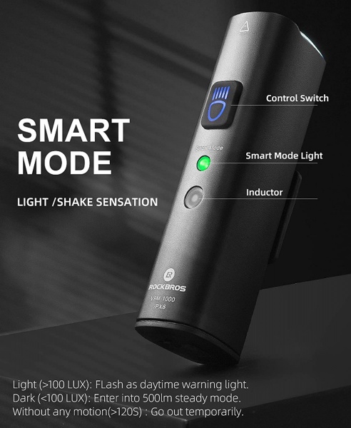 Rockbros lampka rowerowa przednia 1000lm