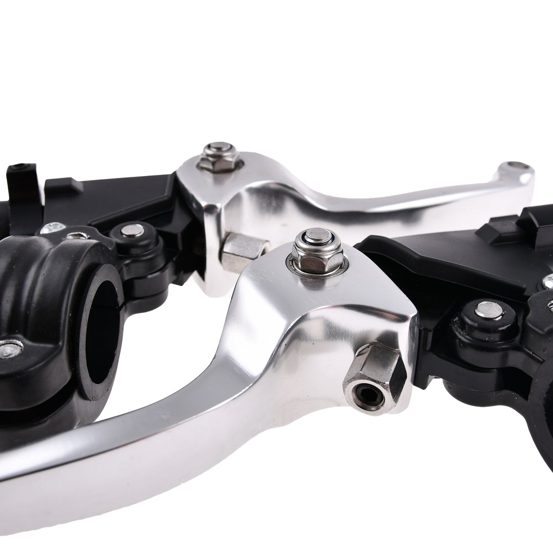 Dźwignia hamulca sprzęgła + obejmy srebrne Simson DPR