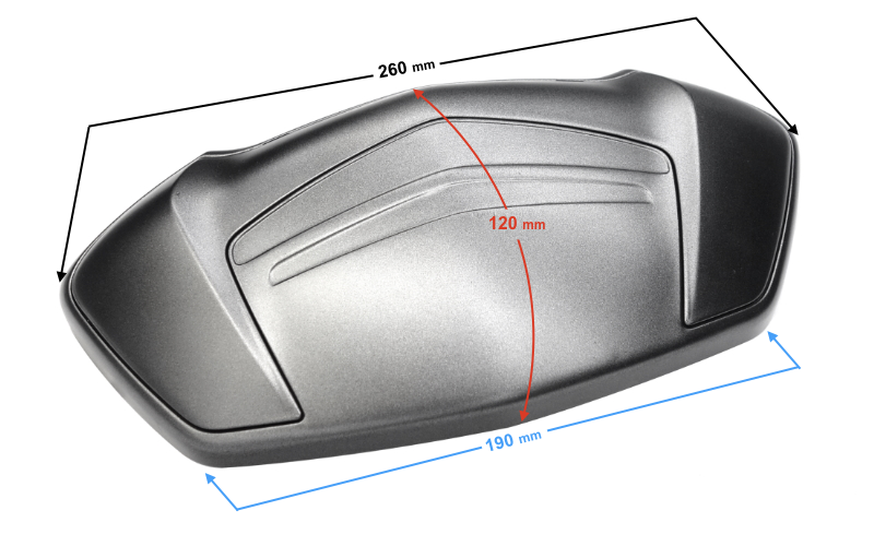 Obudowa oparcia do skutera Barton Energy grafit
