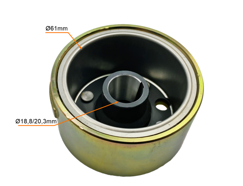 Koło magnesowe magneto  + cewki iskrownika ZS154FMI-2 nawinięte