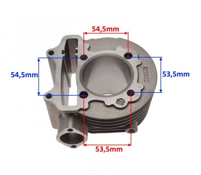 Cylinder kompletny 125ccm GY6 Euro 4 52,40mm 4T skuter Barton Zipp Junak