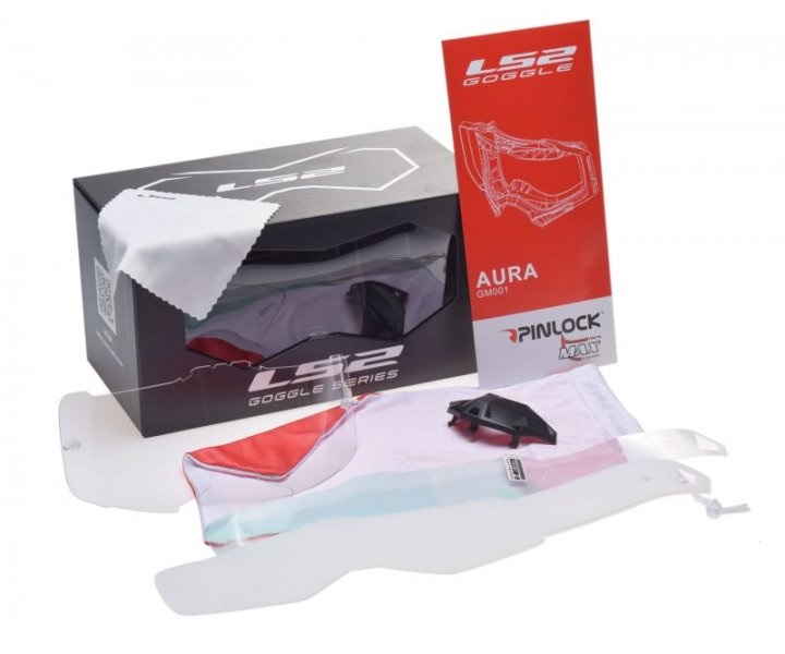 Gogle cross enduro LS2 Aura Pro żółto czarne lustro