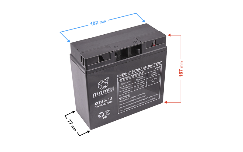 Akumulator OT 12V 20AH kosiarki traktorki