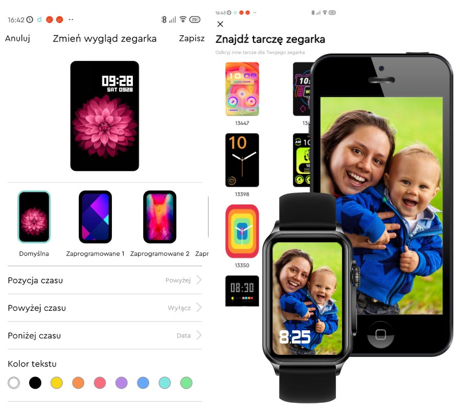 Smartwatch zegarek Rubicon męski RNCF06 granatowy