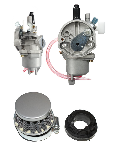 Gaźnik + filtr powietrza stożkowy z flanszą pocket bike mini cross quad