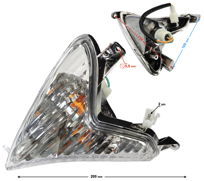 Kierunkowskaz przód lewy Barton Falcon 50 Barton Falcon 125 2