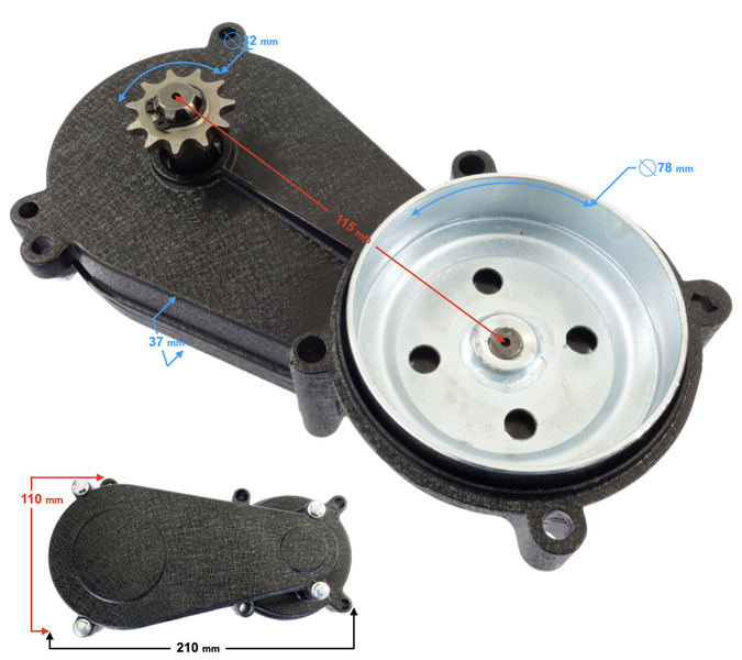 Pokrywa przekładnia silnika napędu mini ATV Quad