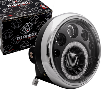 Reflektor LED Barton Fighter motorowery motocykle Chopper Cafe Racer