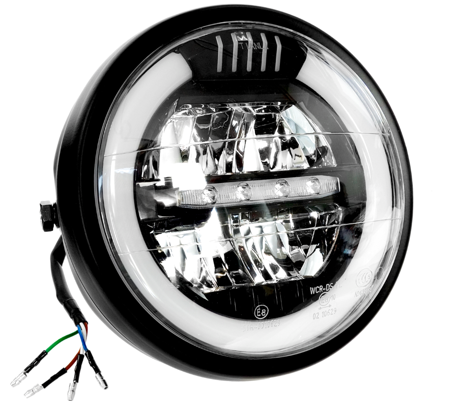Reflektor lampa przednia LED uniwersalna Czoper Chopper Cafe Racer