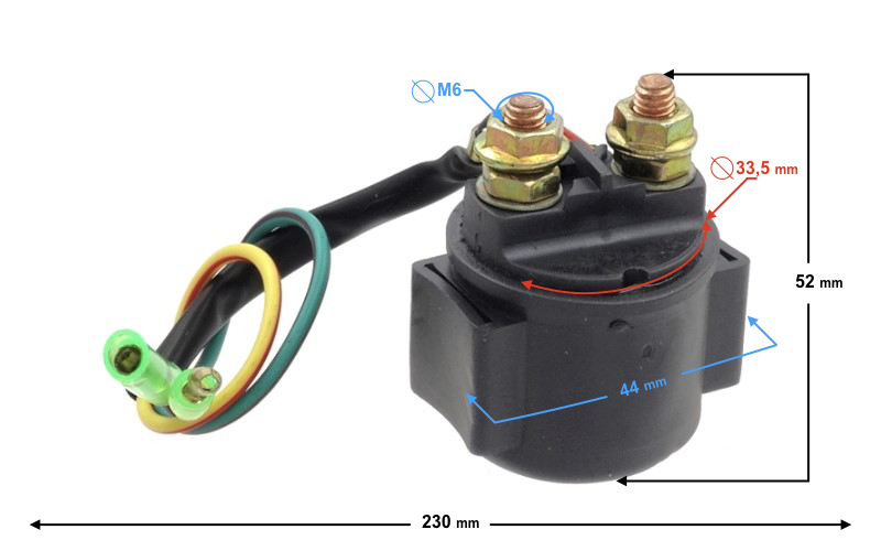 Przekaźnik rozrusznika do skutera Barton Huragan 5