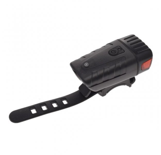 Lampa rowerowa przód 1 led 300 lm kabel akumulator