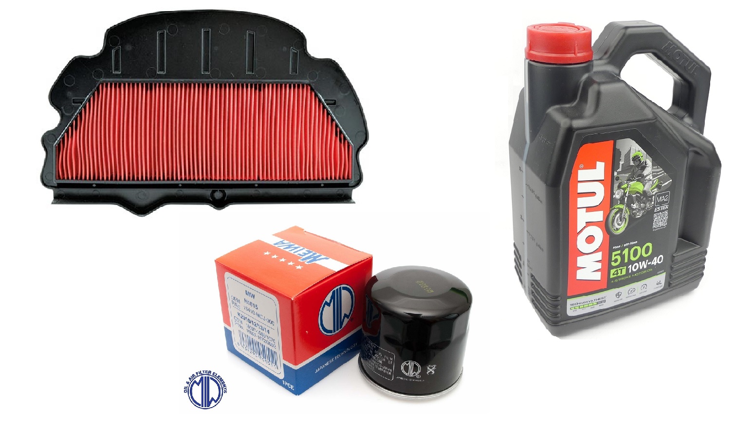 Zestaw Filtr Powietrza Oleju Olej Meiwa Motul Hf204 10w40 Honda CBR 929 954