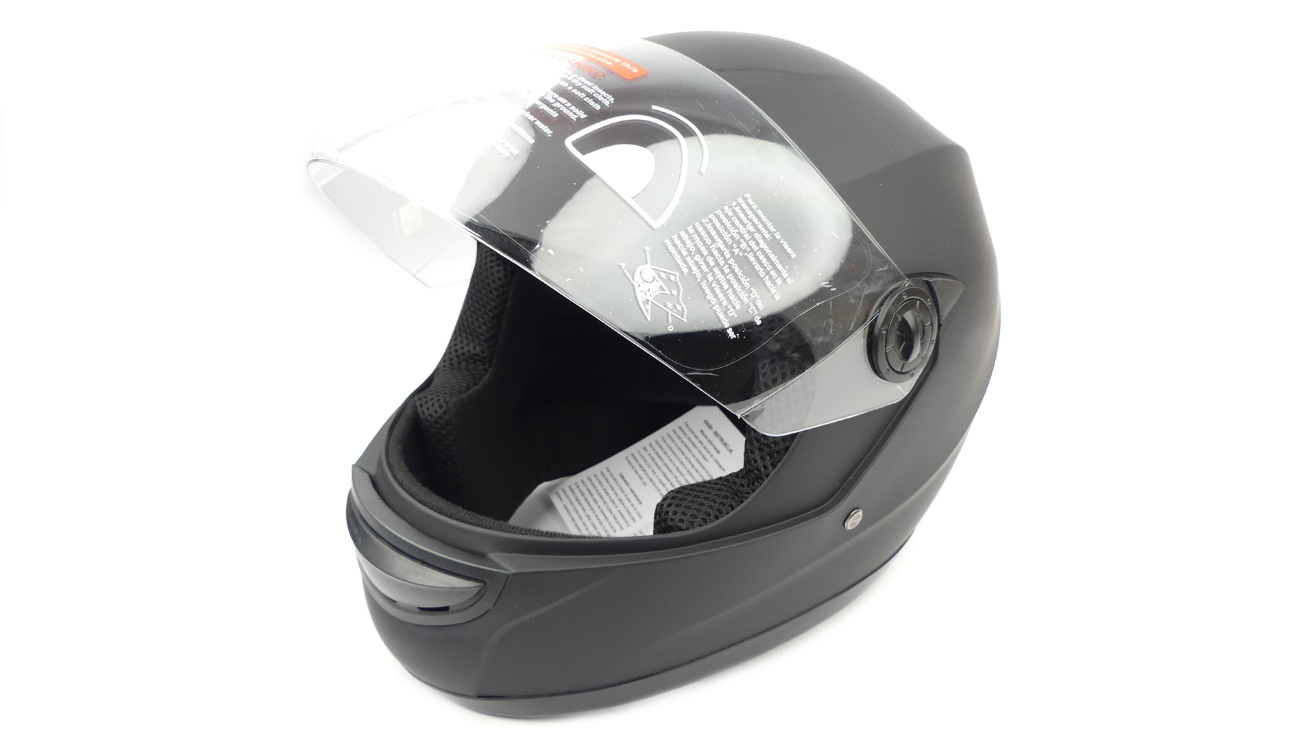 Kask na motocykl skuter motorower czarny mat