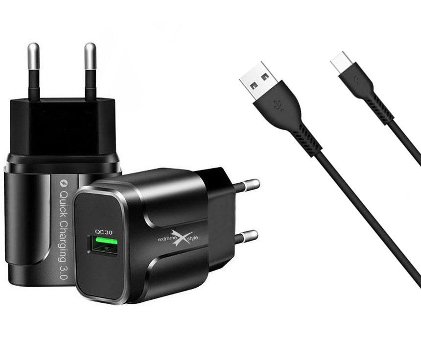 Ładowarka Sieciowa Telefon QC 3.0 Kabel USB typ-C