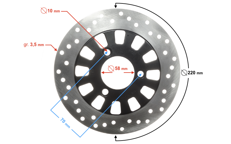 Tarcza hamulcowa do skutera Barton E-Max