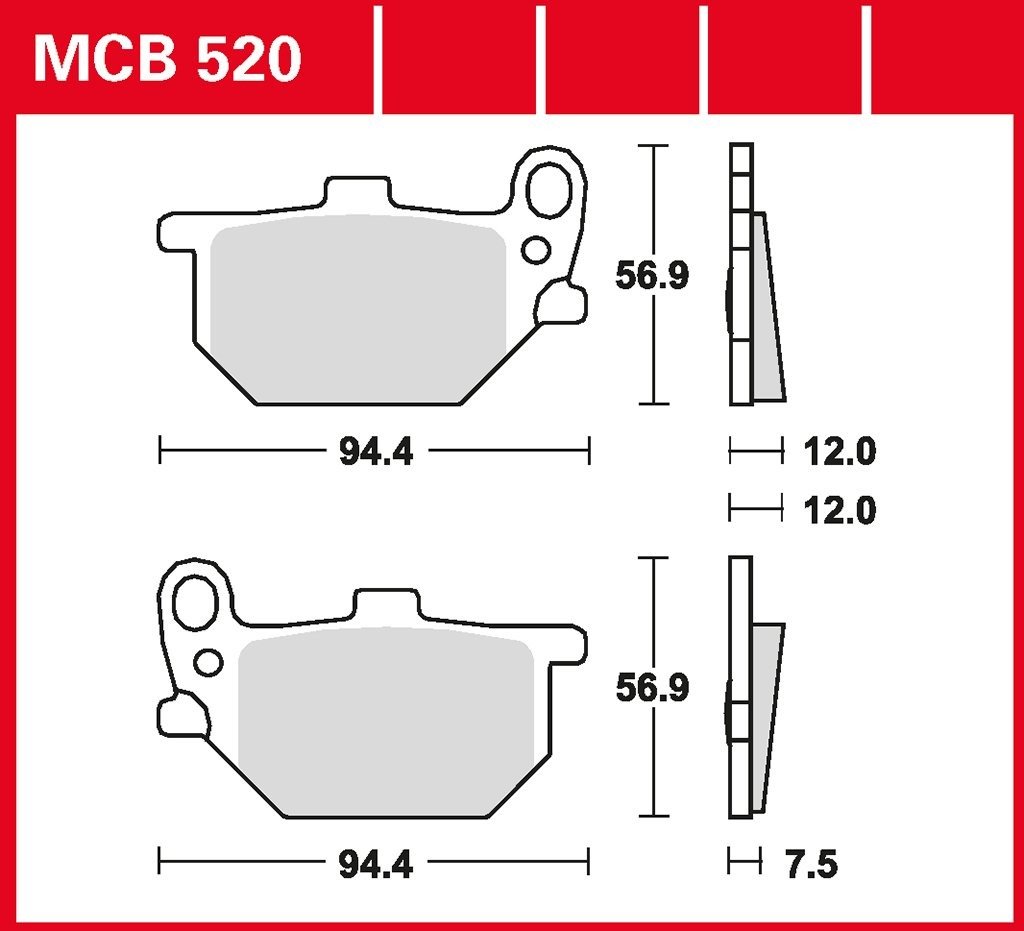 Klocki hamulcowe mcb520 Yamaha XS XV 750 80-84r