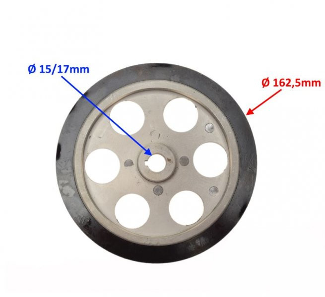 Koło pasowe przekładni silnik rowerowy 4T 50 80 ccm 15/17mm 162,5mm