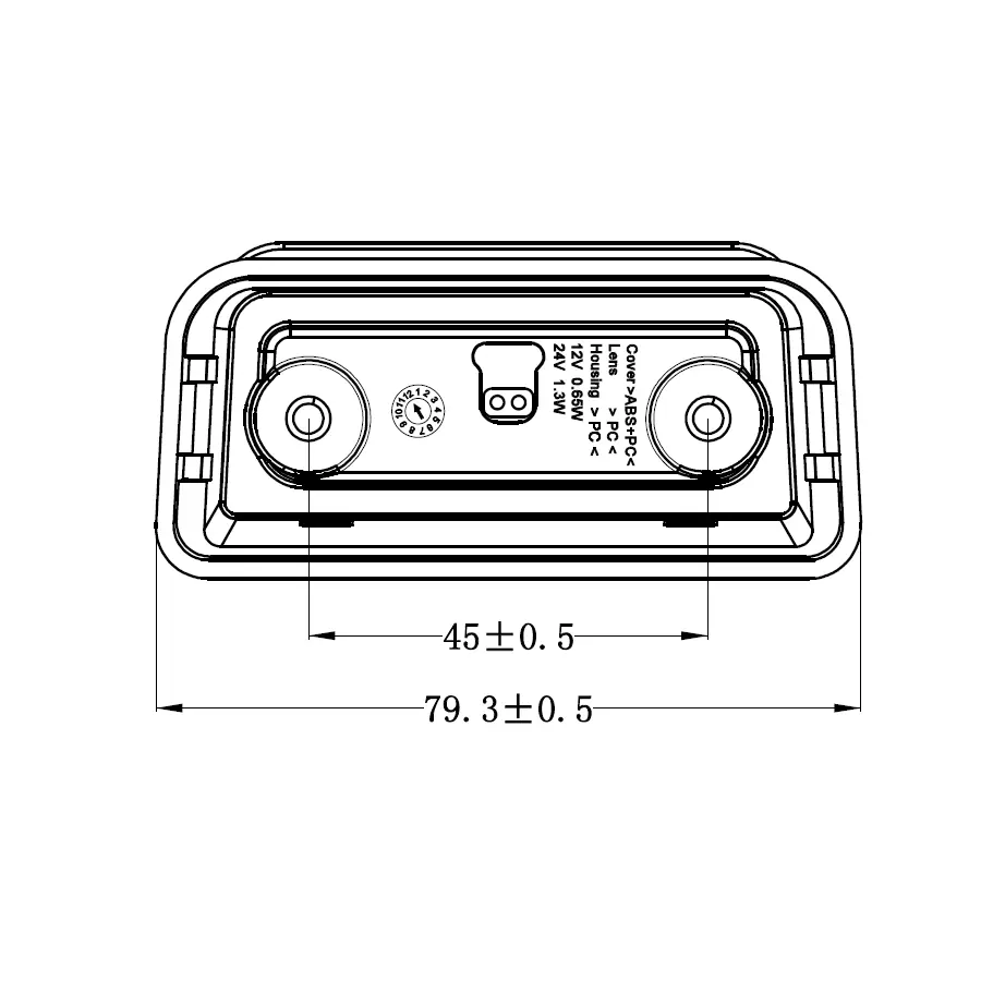 Lampa podświetlenia rejestracji 4 Led 0,65/1,30W 12V/24V ECE R4 ECE R10