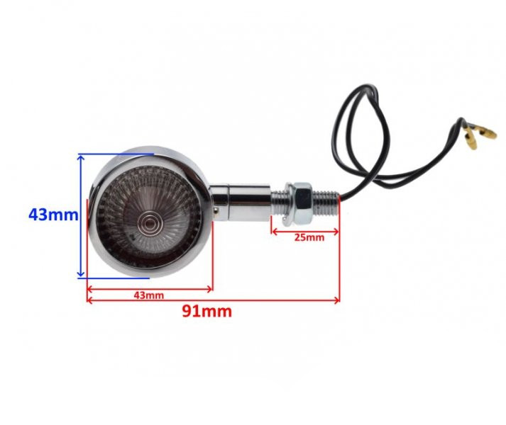 Kierunkowskazy kierunek harley metalowe chrom para