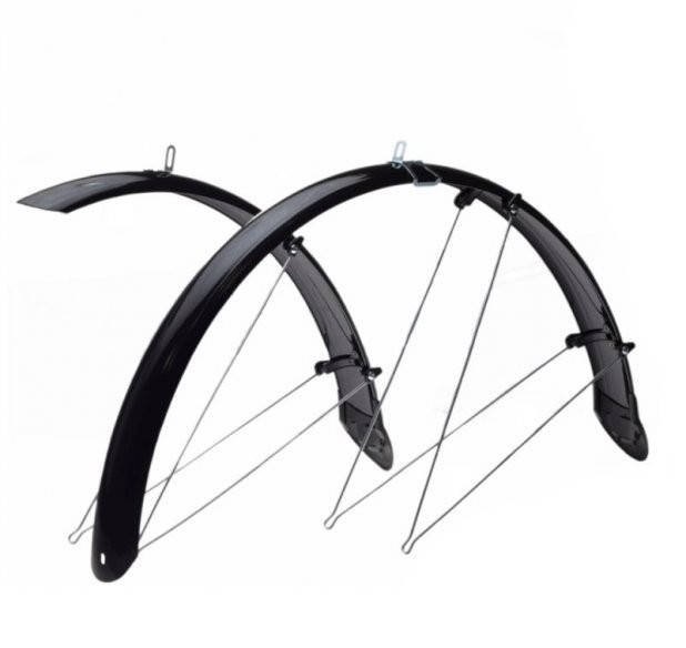 Błotnik 28/41 rowerowy z chlapaczem czarny p+t