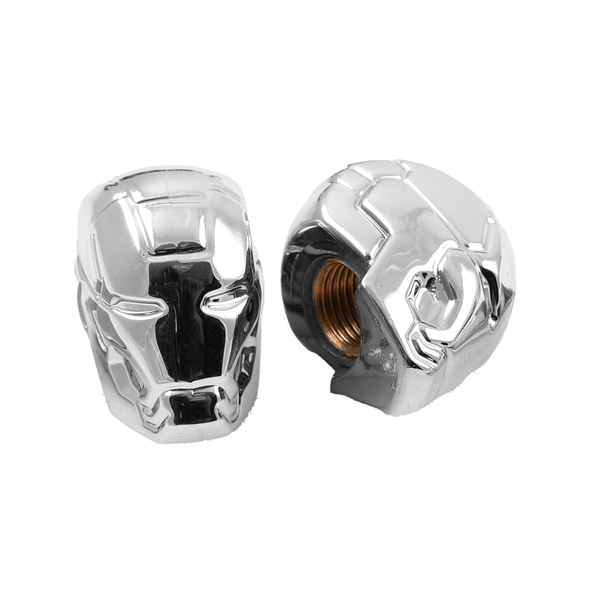 Nakrętki wentyla srebrne maski 2 sztuki Racing Force 