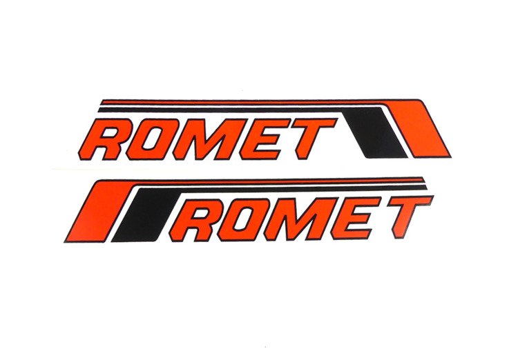 Naklejka naklejki romet na zbiornik czerwona