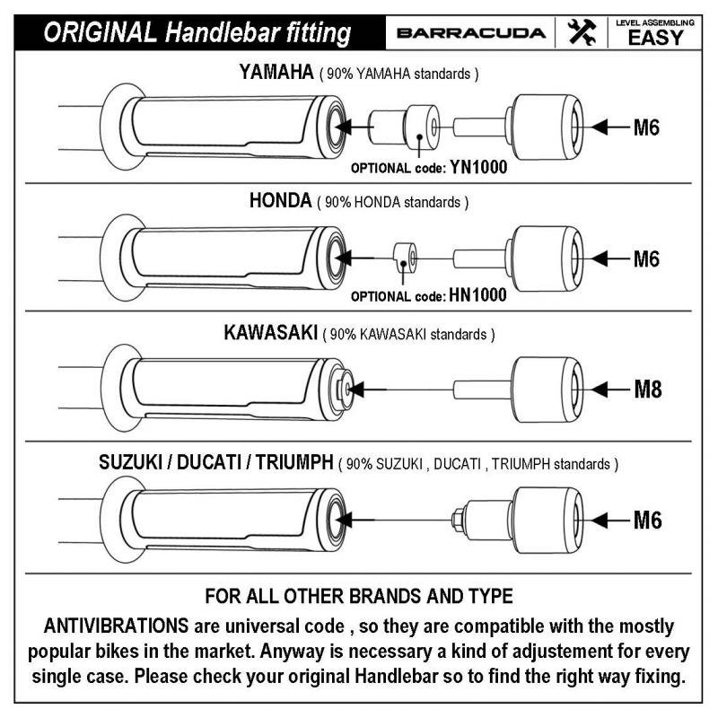 Końcówki Ciężarki Kierownicy B-LUX Barracuda