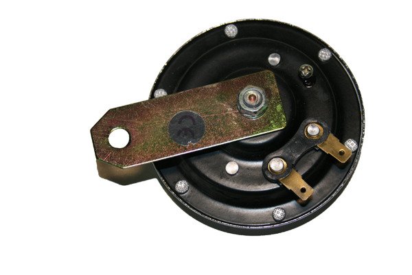 Klakson chrom gwiazda z czerwona planszą 12v