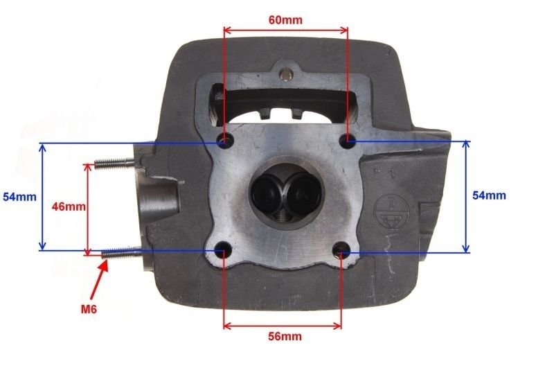 Głowica cylindra romet zetka 4t 50ccm