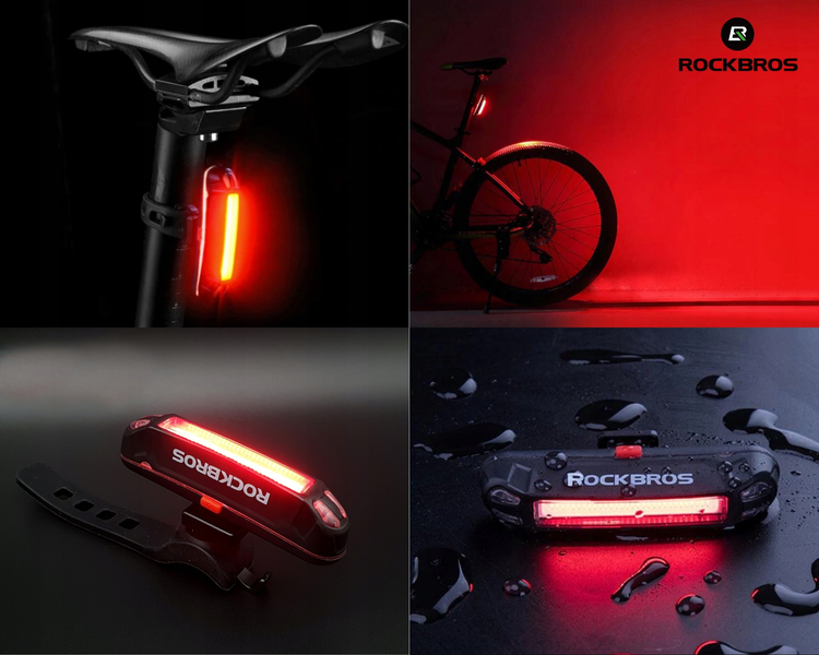 ROCKBROS Lampka rowerowa tylna Led 500mAh 6 trybów