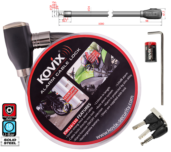 Linka Stalowa z Alarmem KOVIX KWL24-110