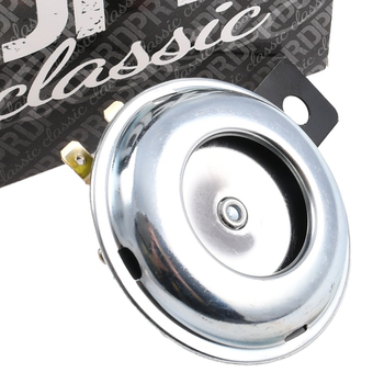 Sygnał dźwiękowy klakson srebrny 6V 60mm Simson DPR Classic