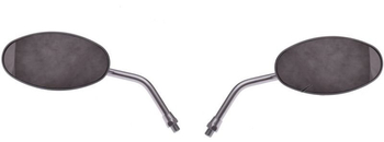 Lusterko ozdobne chrom owal m10