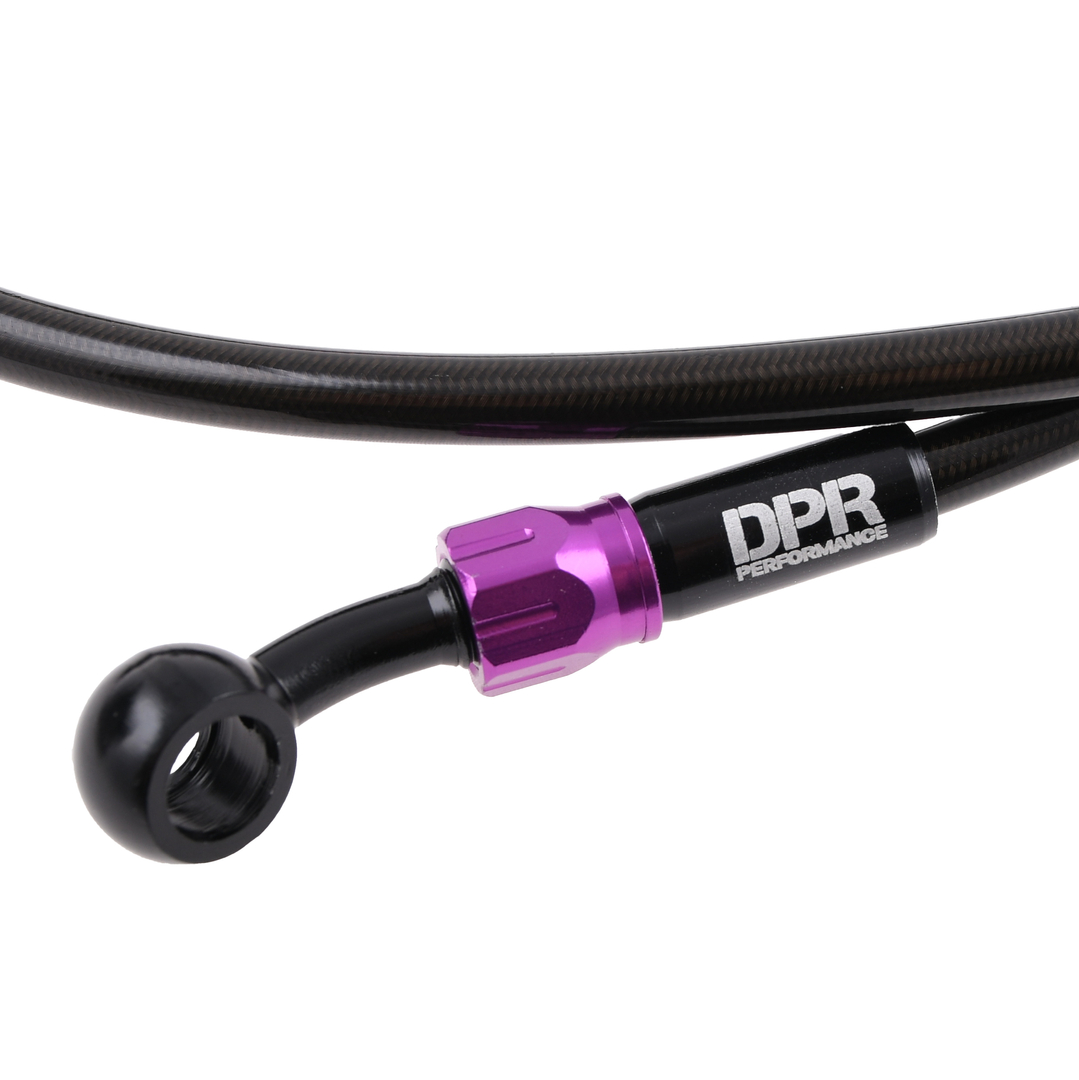 Przewód hamulcowy w oplocie czarno fioletowy 90cm DPR Performance