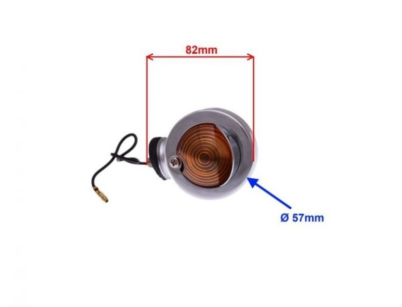 Kierunkowskaz uniwersalny harley z daszkiem chrom 