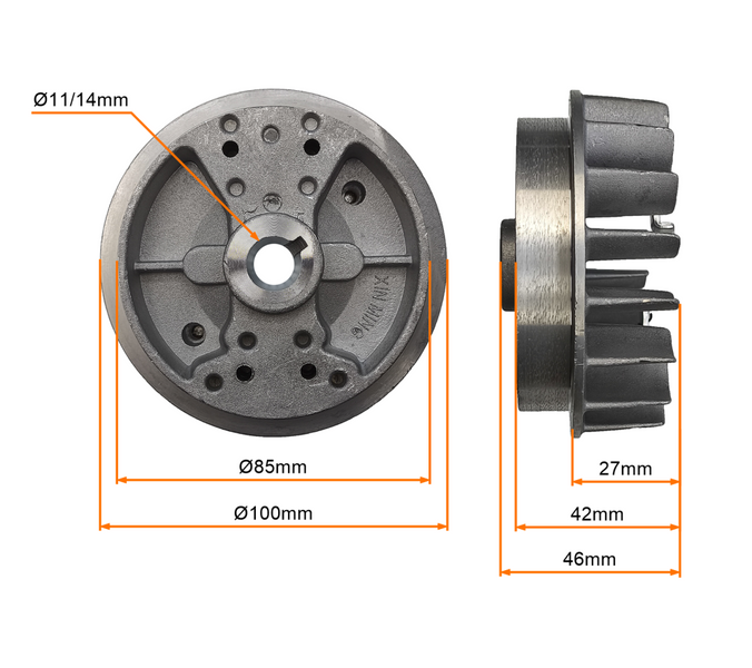 Magneto koło zamachowe aluminiowe mini pocket bike