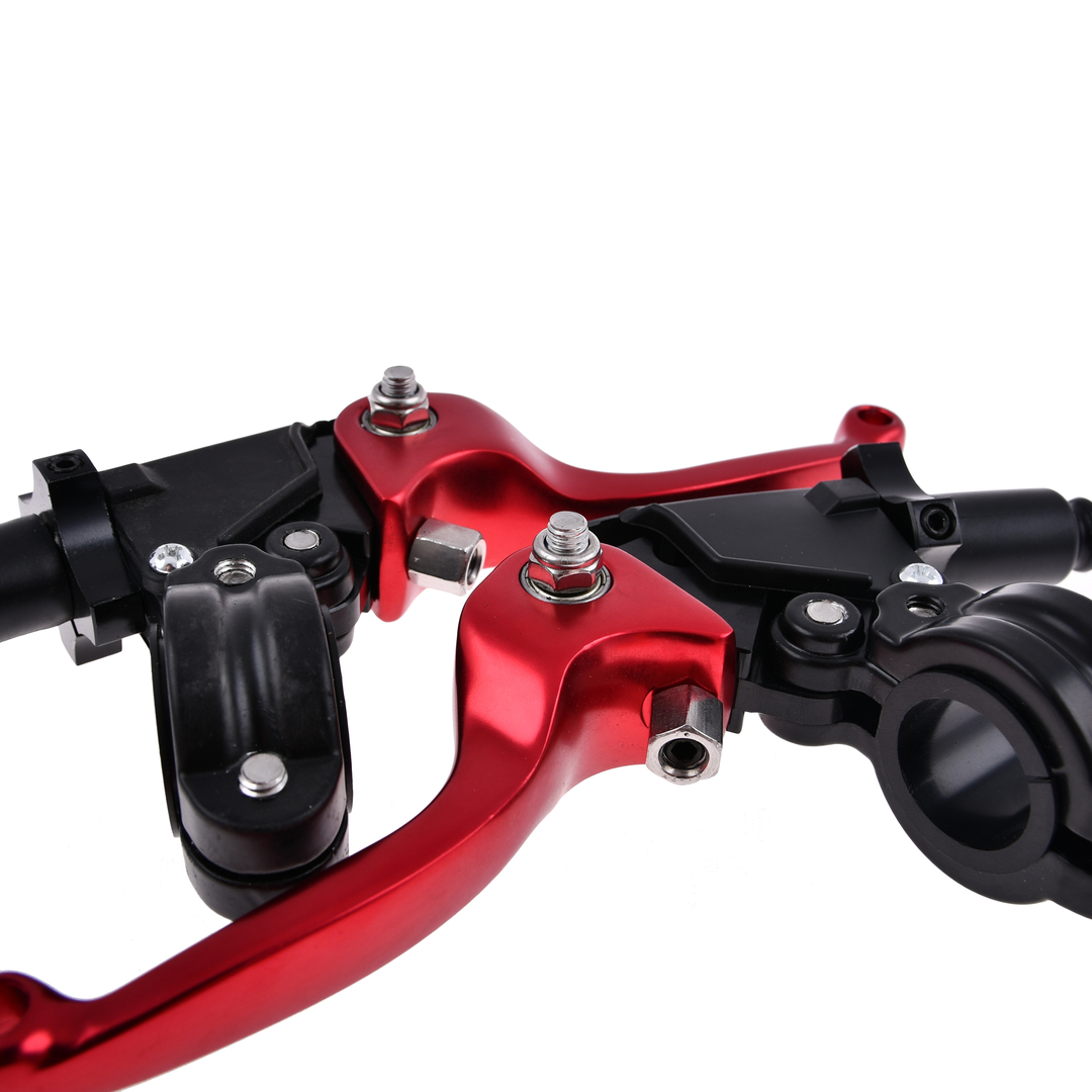 Dźwignia hamulca sprzęgła + obejmy czerwone Simson DPR