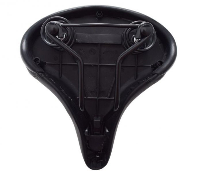 Siedzenie rowerowe duże na sprężynie czarne