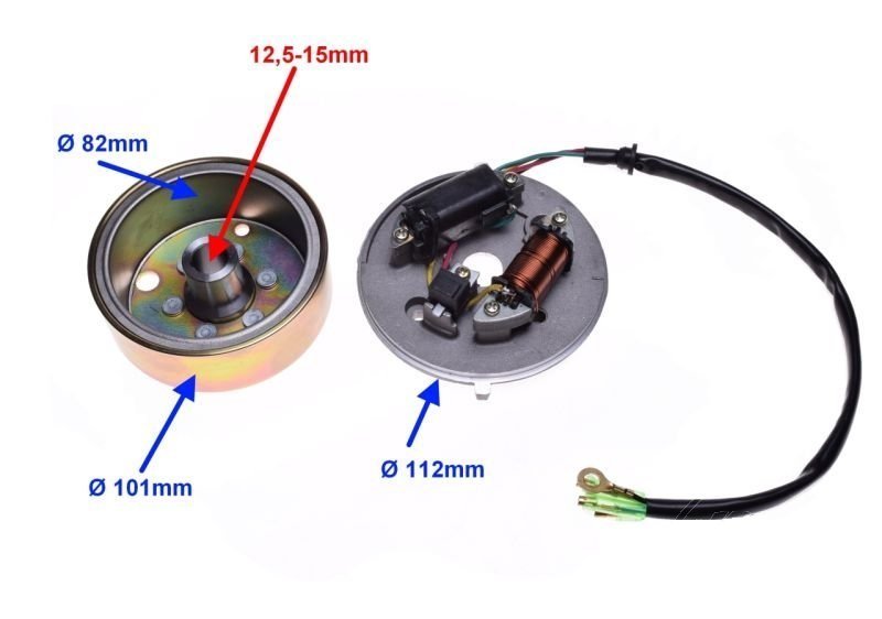 Stator Iskrownik 2 Cewki Koło Magnesowe MBK