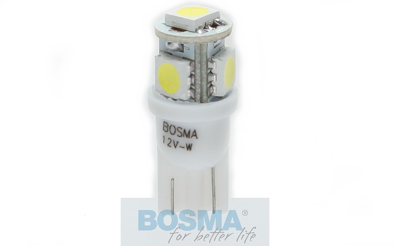 Żarówki Bosma 12v 4Led smd5050 t10 white 6000k